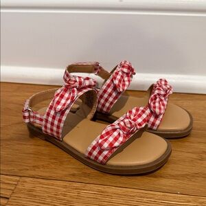 Cat & Jack Kids Red Gingham Sandals